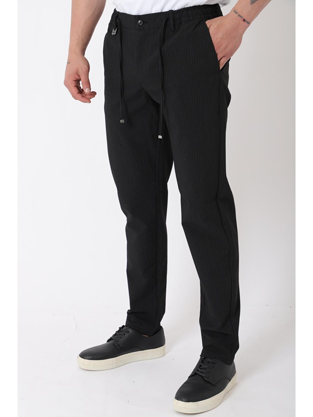 Siyah Bel Lastikli Hitit Model Jogger Pantolon CPT-1_0397