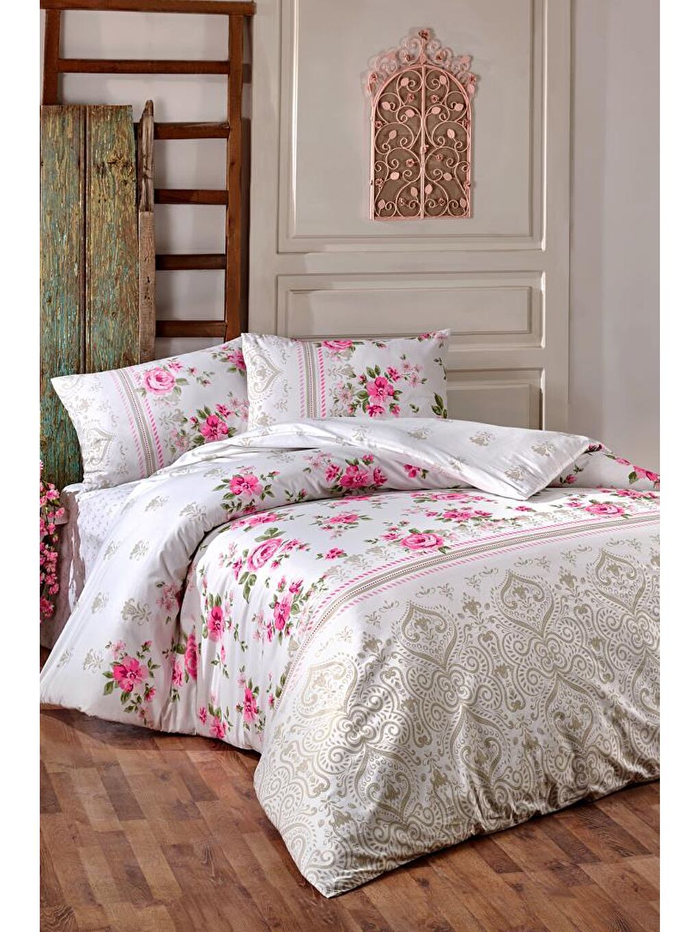 Taç Kristal Talya Light Collection Çift Kişilik Nevresim Takımı Fuşya