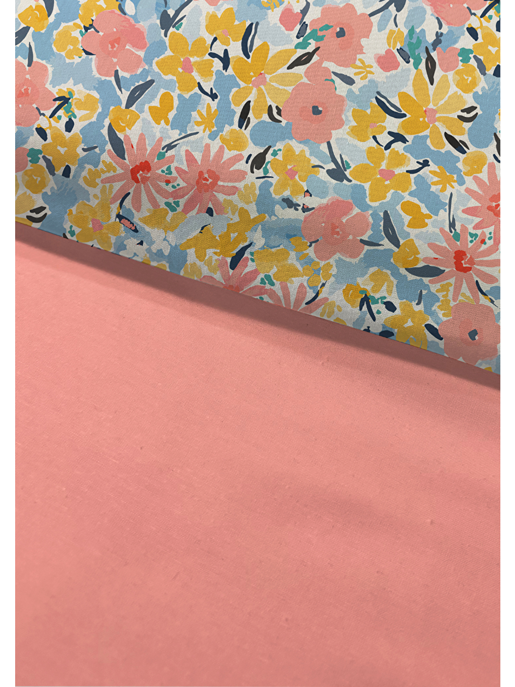 Karışık Çift Kişilik Pamuklu Nevresim Takımı - Modern Çiçek Desenli (ÇARŞAFSIZ)-3