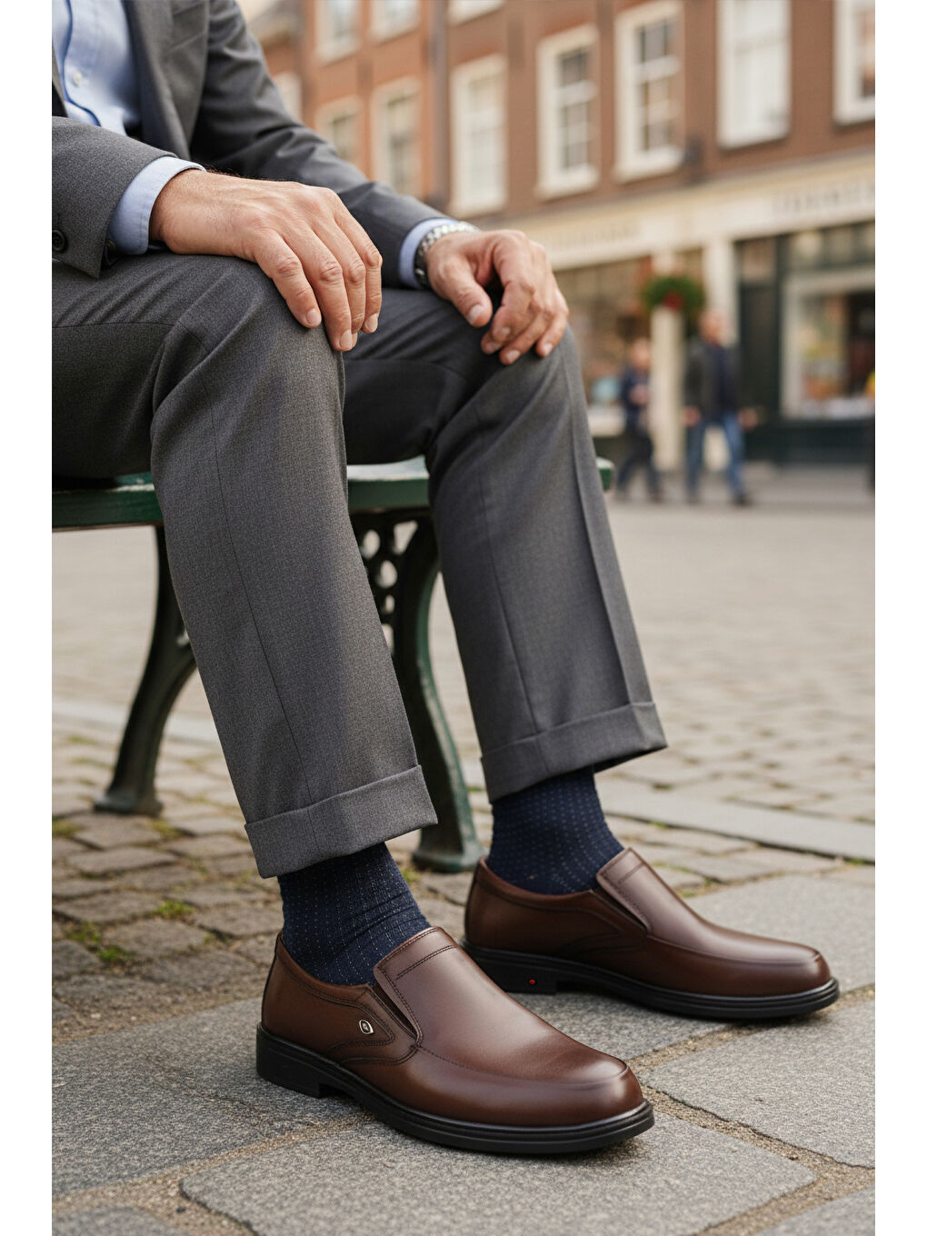 Kahverengi Kahve Hakiki Deri Erkek Casual Ayakkabı DSN 2036 M-2