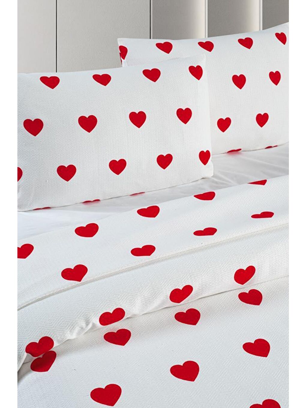 Bordo Hamlet Tek Kişilik Çarşafı Lastikli Pike Yatak Örtüsü 170 x 230-1