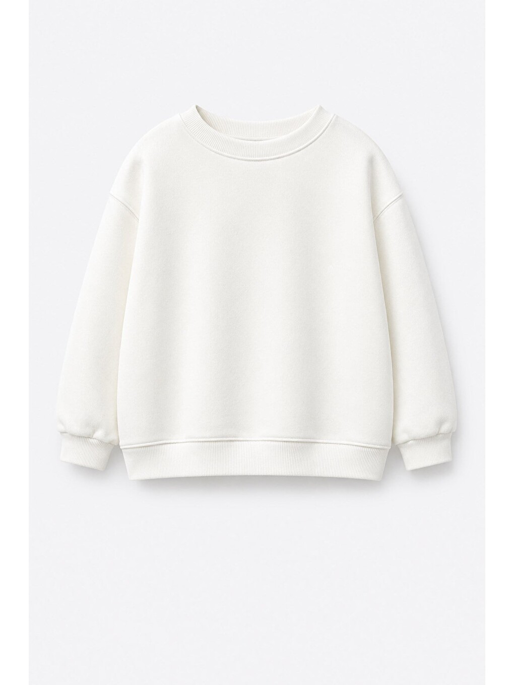 Ekru Erkek Çocuk Pamuklu Bisiklet Yaka Babasının Oğlu Baskılı Sweatshirt-3