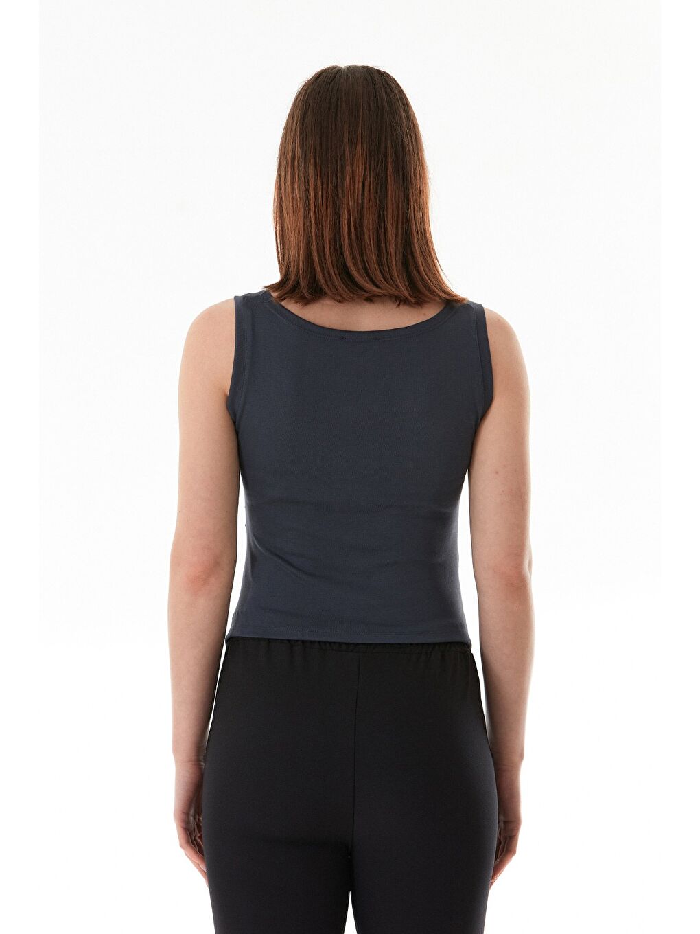 Antrasit Yanları Drapeli Geniş Yaka Bluz-1