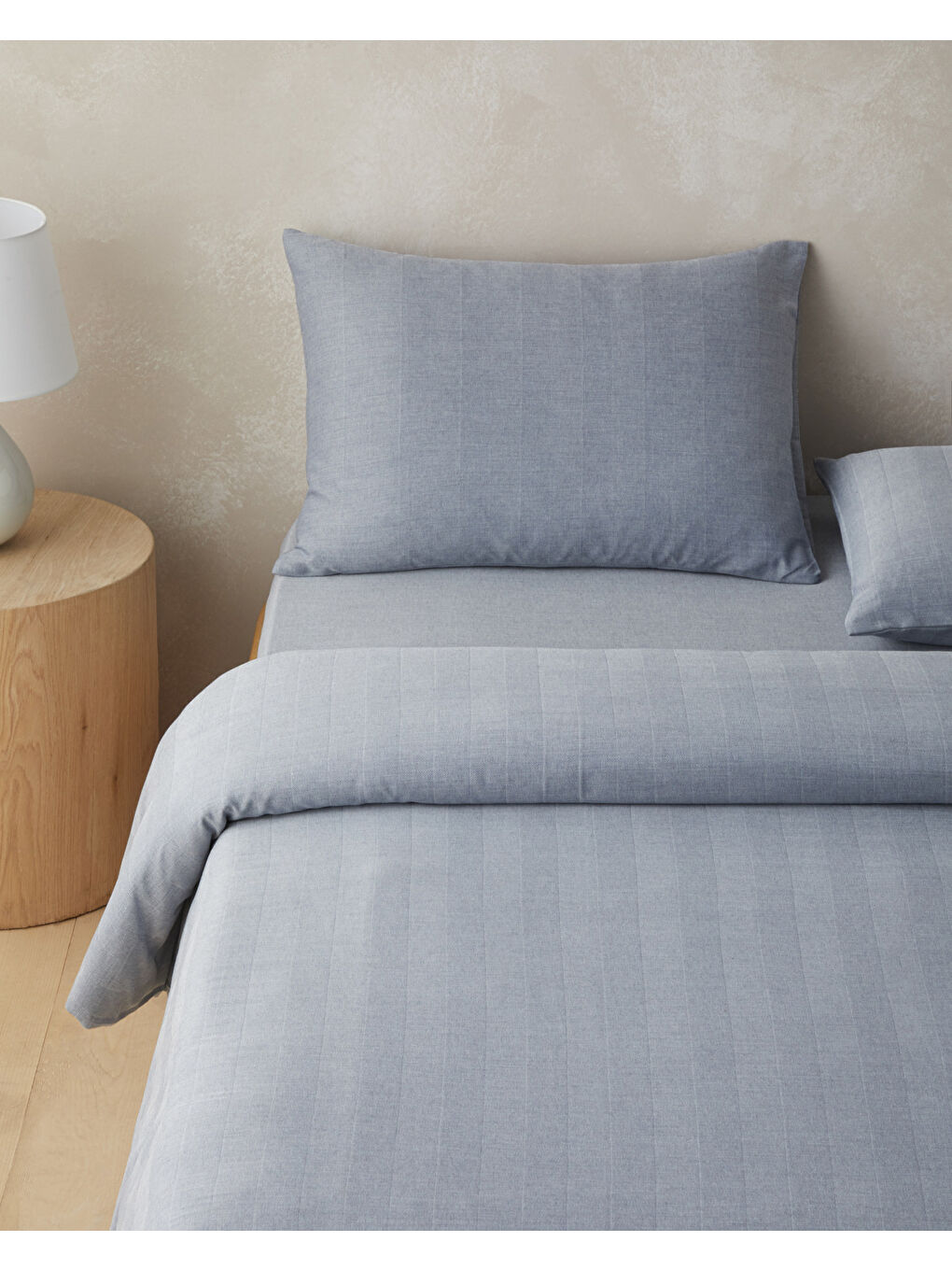 Twiluxe İpliği Boyalı Çift Kişilik Nevresim Takımı 200x220 cm Lacivert-1