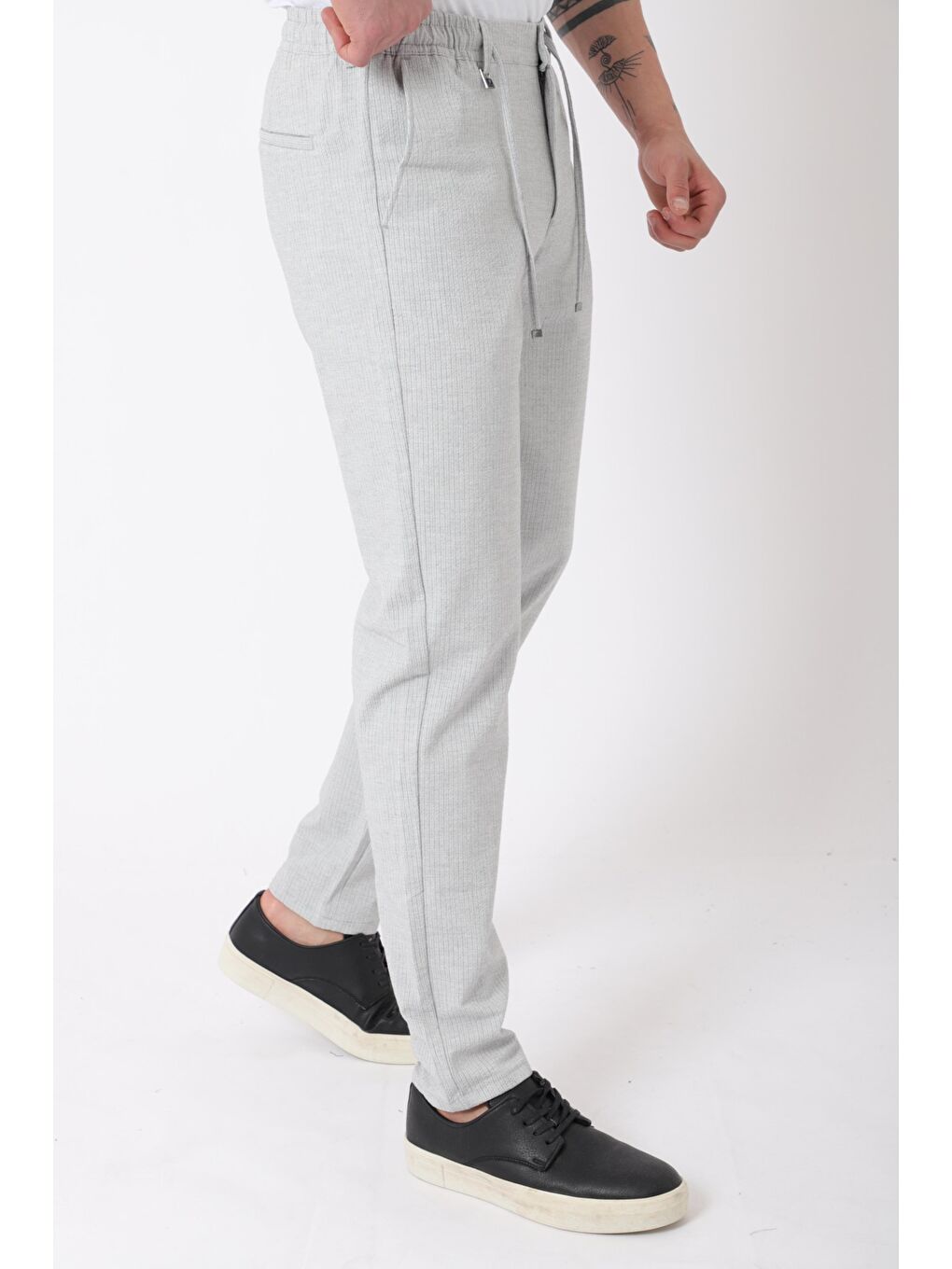 Gri Bel Lastikli Hitit Model Jogger Pantolon CPT-1_0397-3