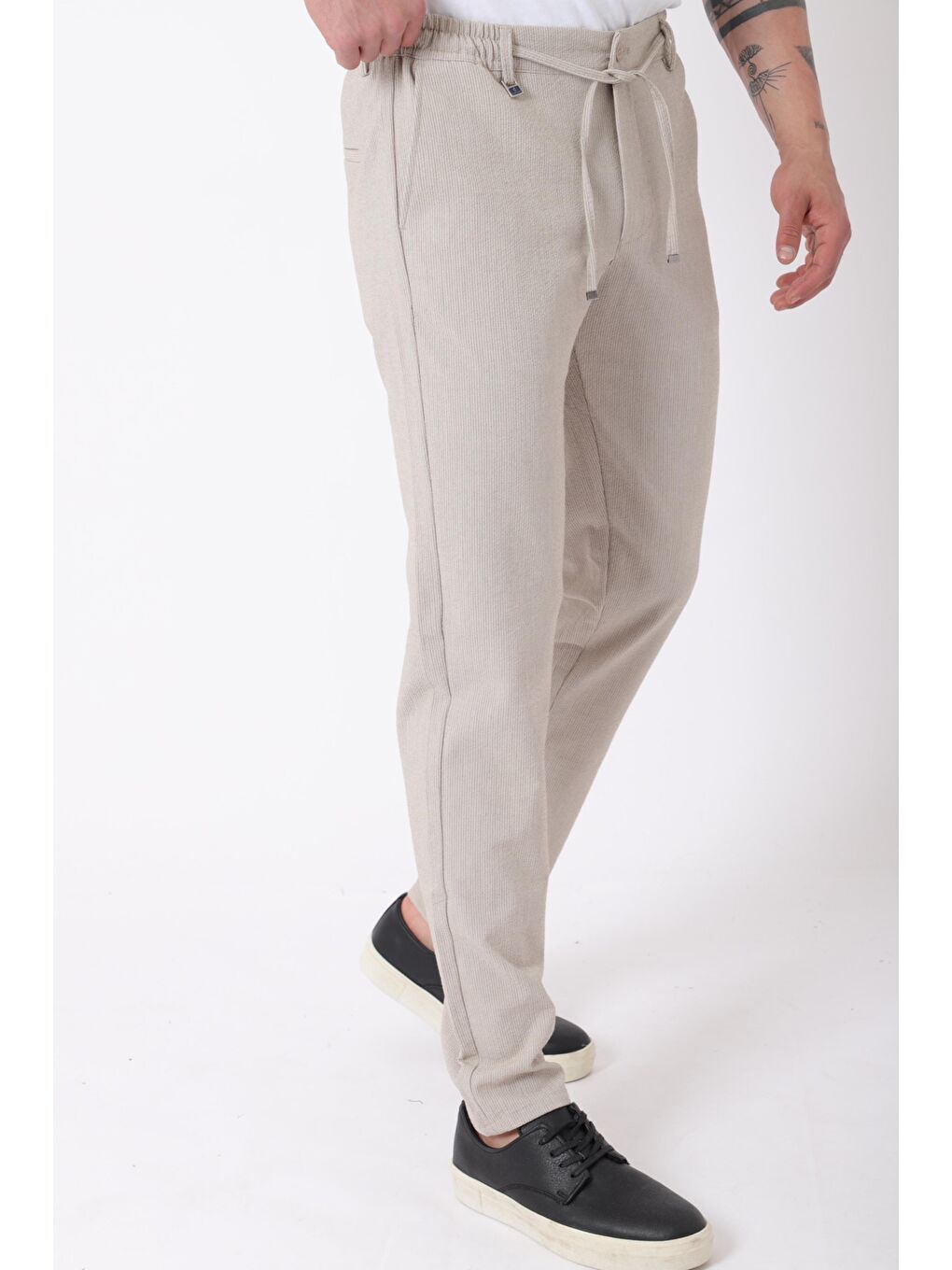 Gri Bel Lastikli Hitit Model Jogger Pantolon CPT-1_0397-8