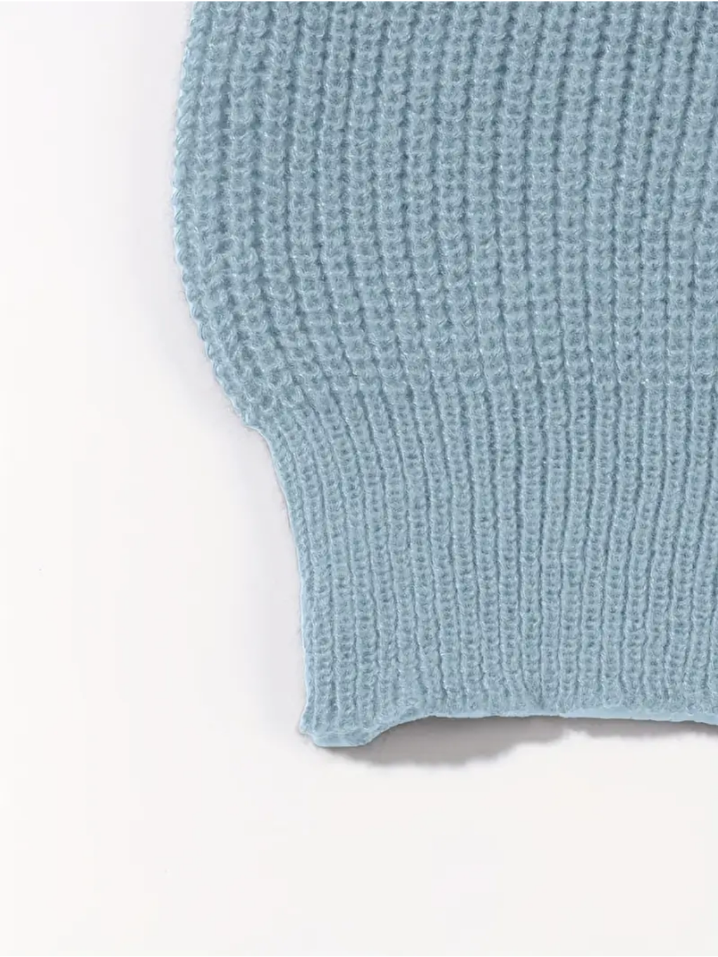 Erkek Mavi Regular Fit Bisiklet Yaka Örgülü Triko-2