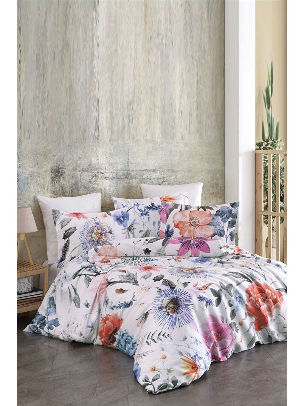 Gri Lyocell Çift Kişilik Nevresim Takımı Mıranda