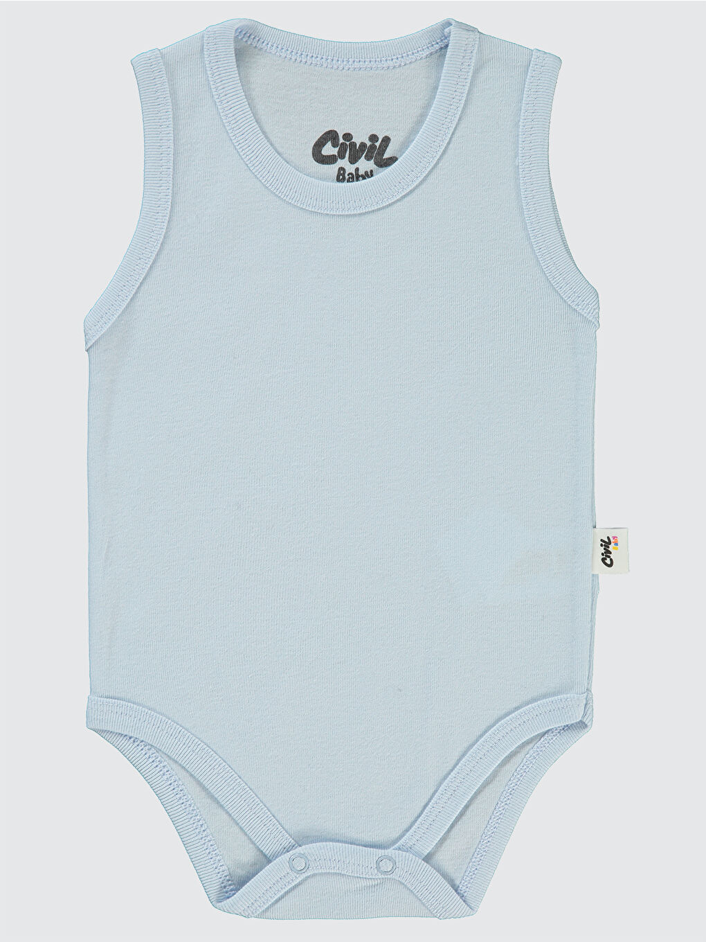 Civil Baby Bebek Çıtçıtlı Badi 3-9 Ay Mavi