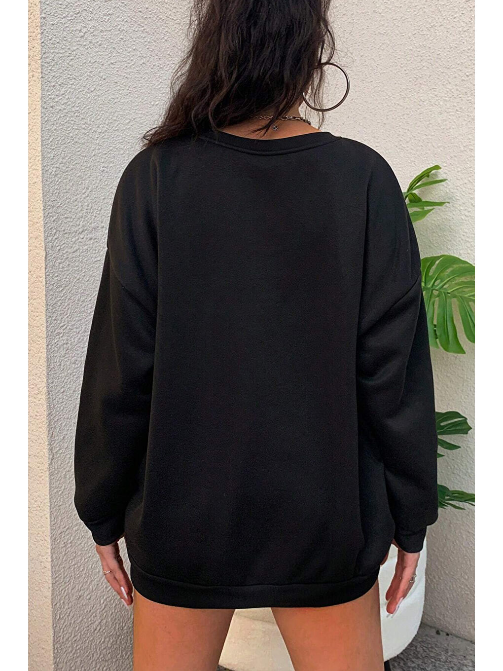 uyguntarz Siyah Unisex Always Baskılı Bisiklet Yaka Sweatshirt - 1