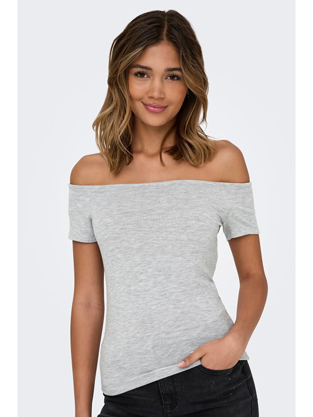 Gri Onlluca Regular Fit Madonna Yaka T Shirt 15369909