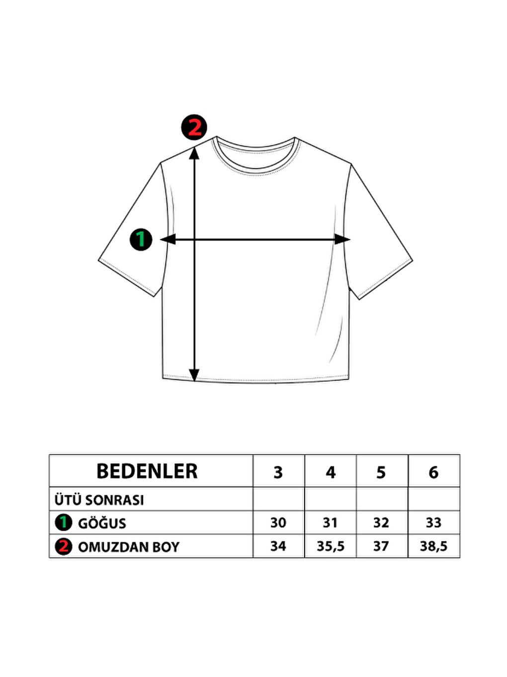 Ekru Kız Çocuk Çizgli Kalp Baskılı Taş İşlemeli Tişört-2