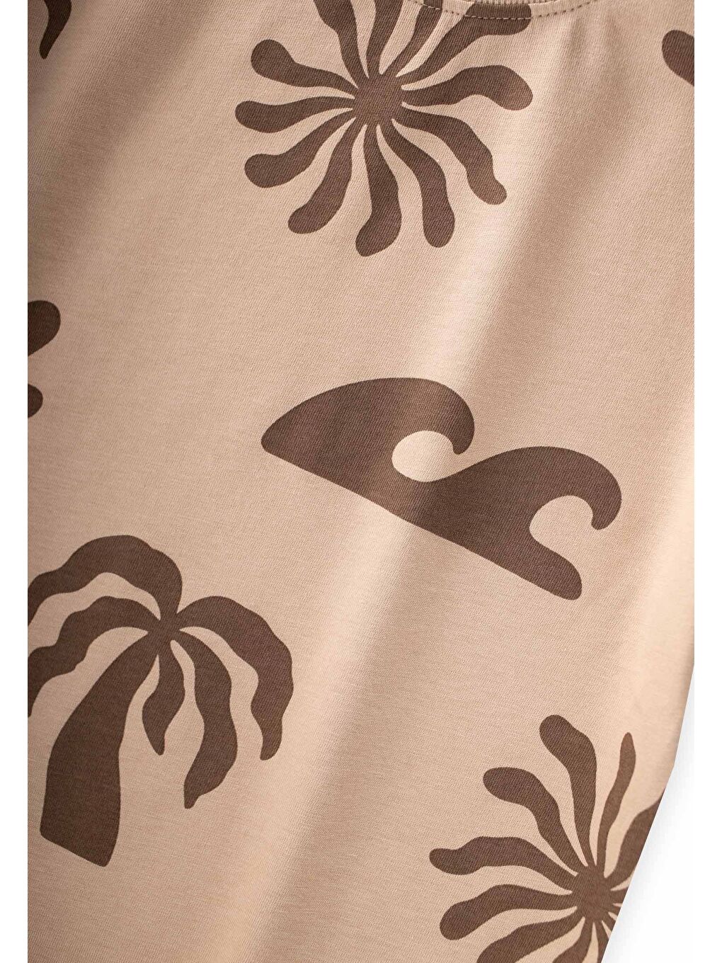Organik Pantolonlu T-Shirt Takım 2-12 Yaş Bej-2