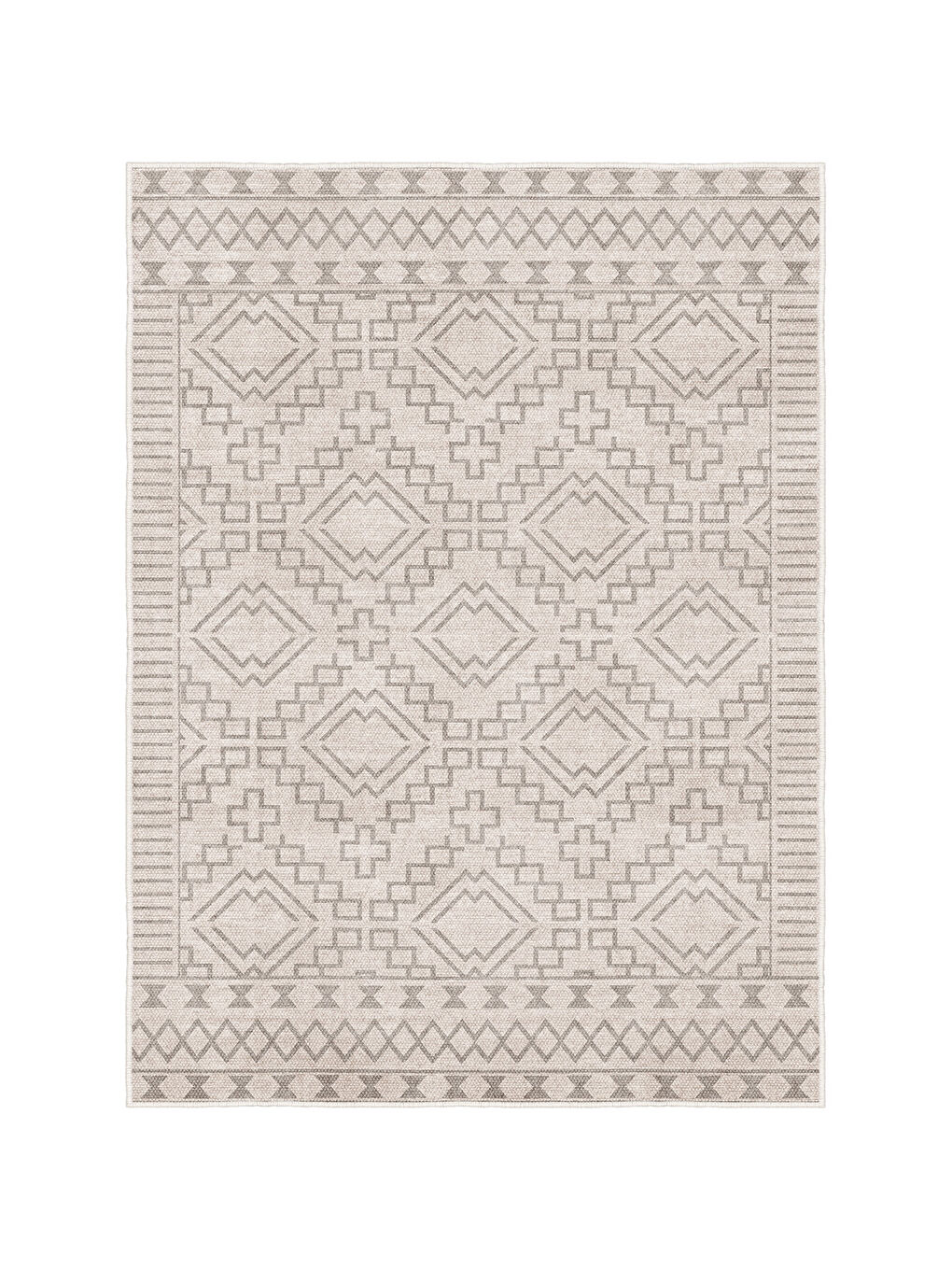 Bej Dekoratif Özel Tasarım Yıkanabilir İnce Kaymaz Tabanlı Modern Halı KECE FR28