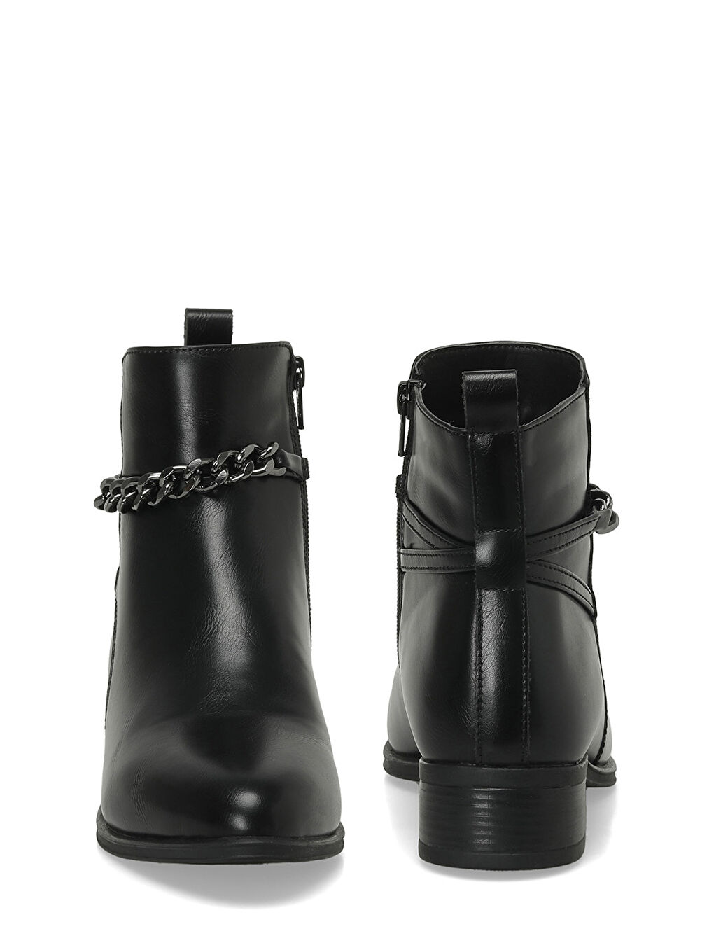 320163.Z 4PR Siyah Kadın Düz Bot-4