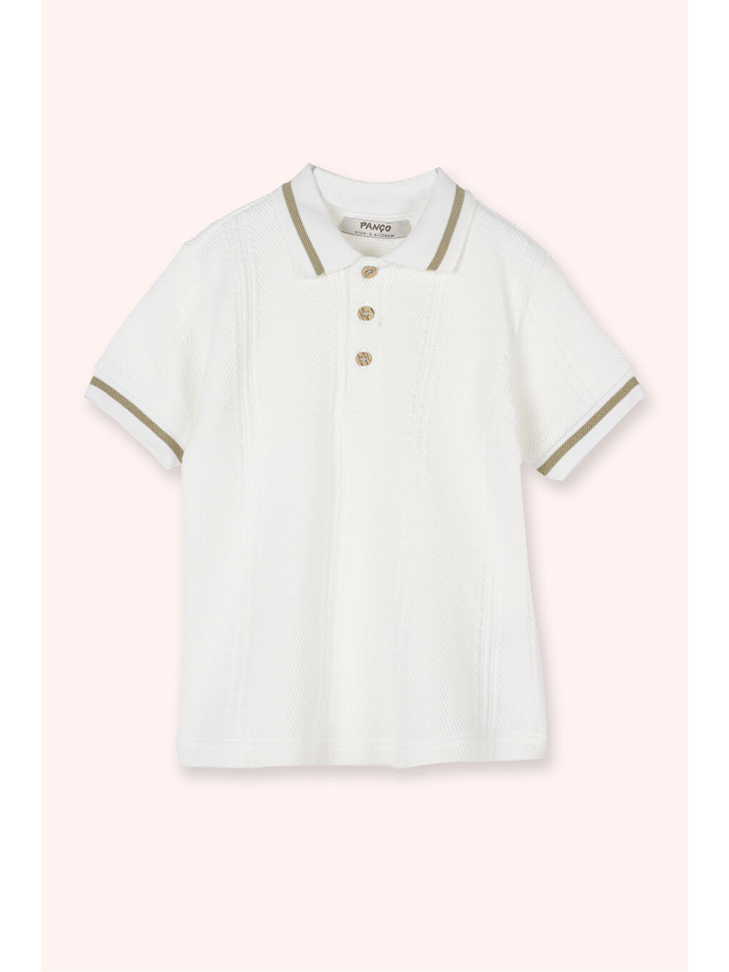 Erkek Bebek Beyaz Polo Yaka Tişört