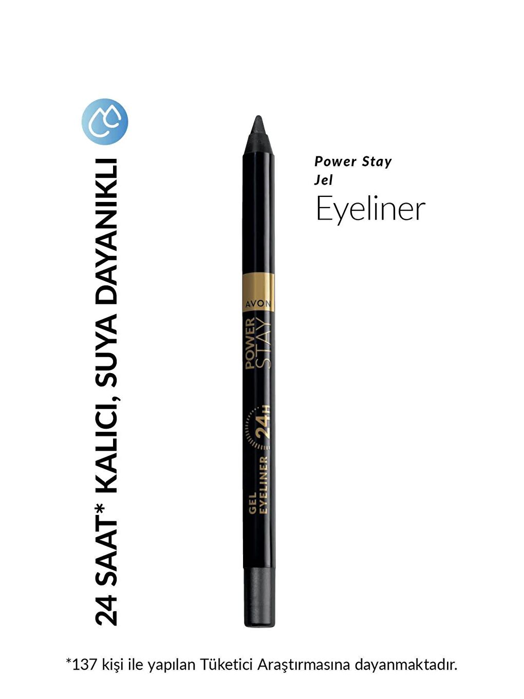 AVON Renksiz Power Stay Jel Eyeliner Black - 1