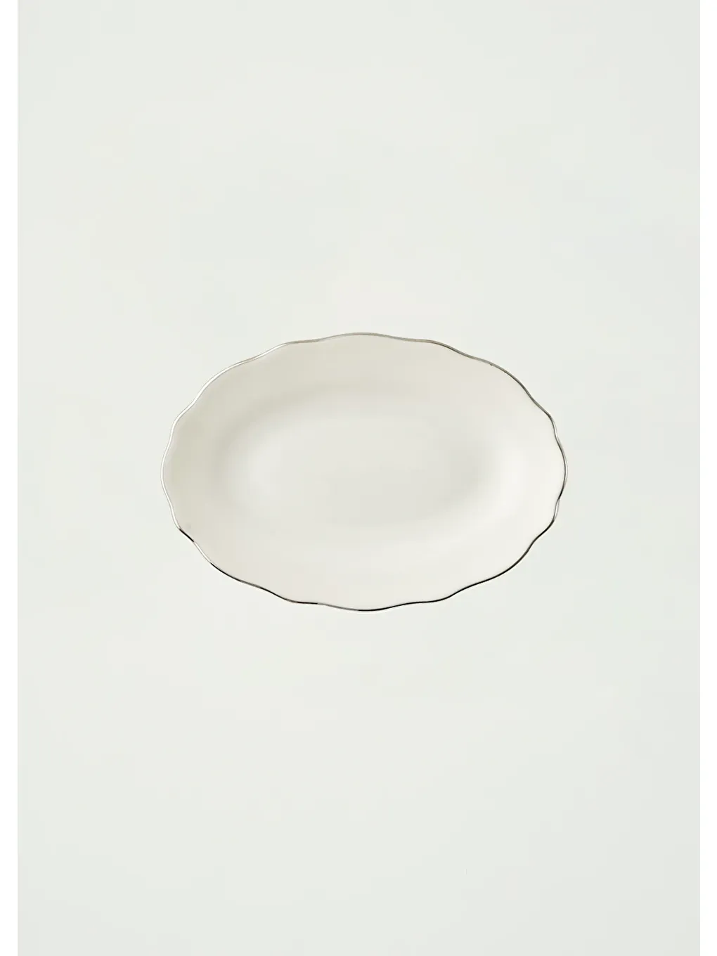 Gri Victoria Porselen Sunum Tabağı Silver (20 cm)