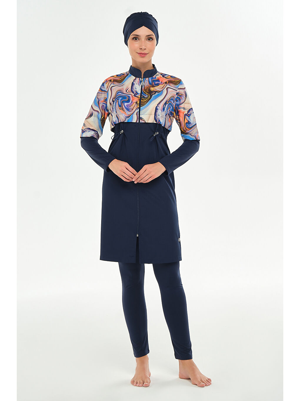 Tam Kapalı Tesettür Mayo 2401 Koyu Lacivert-1