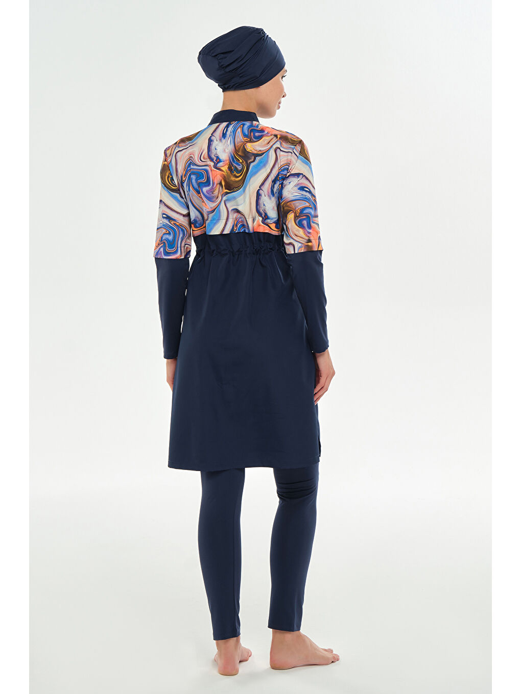 Tam Kapalı Tesettür Mayo 2401 Koyu Lacivert-3