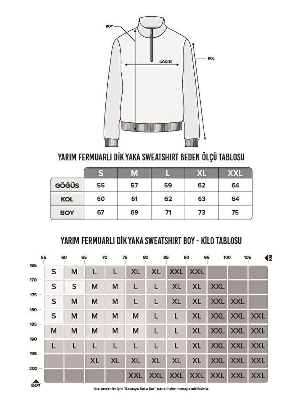 Unisex Relax Fit Rahat Kesim Yarım Fermuarlı Kanguru Cepli Ekru Dik Yaka Pelüş Sweatshirt-5