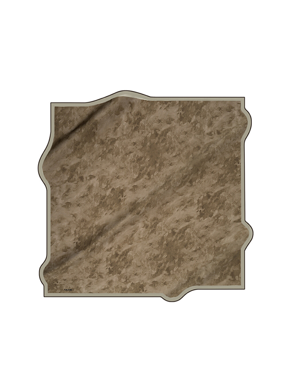Haki 90X90 İpek Krep Saten Eşarp