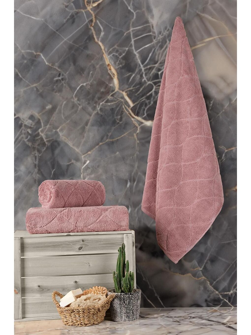 Yeşil Voli Micro Pamuk Banyo Havlusu 70x140 cm-2