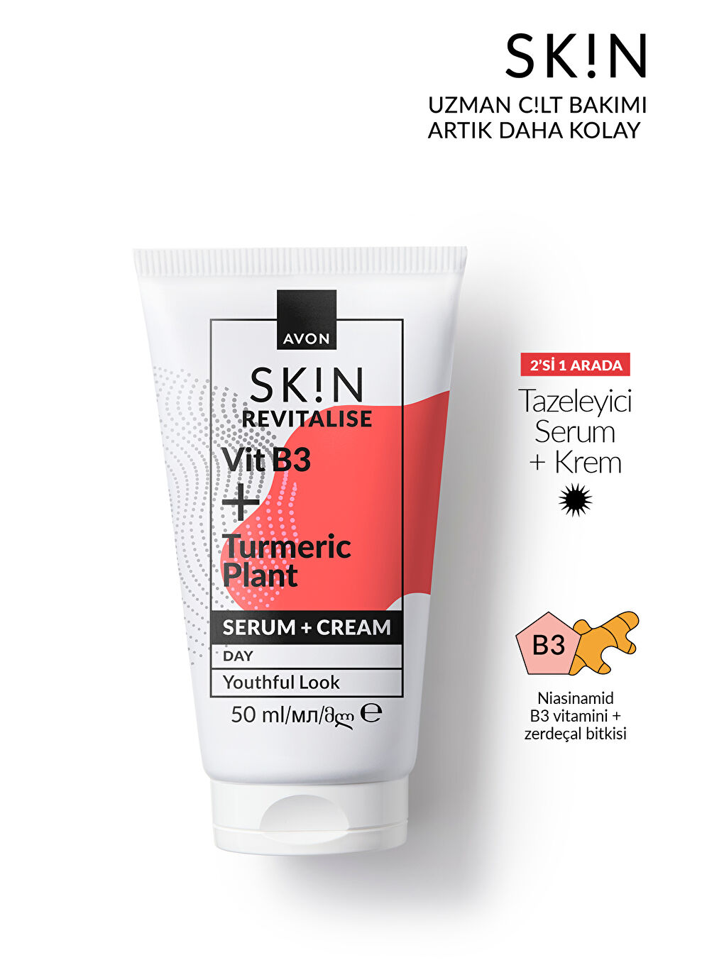 SK!N Tazeleyici Krem + Serum 50 Ml.-1