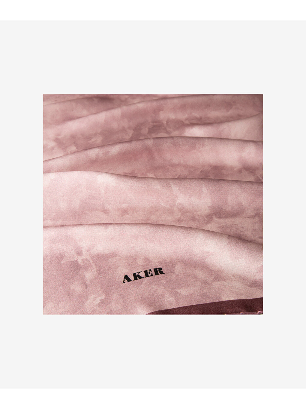 Açık Pembe 90X90 İpek Krep Saten Eşarp-1