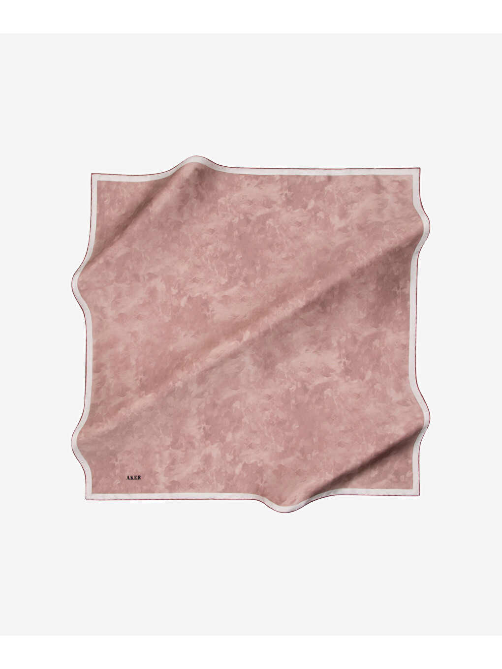Pembe 90X90 İpek Krep Saten Eşarp-1