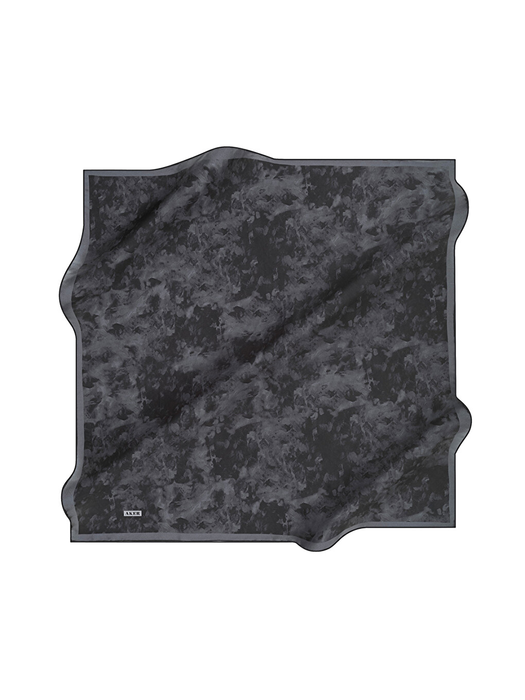 Antrasit 90X90 İpek Krep Saten Eşarp
