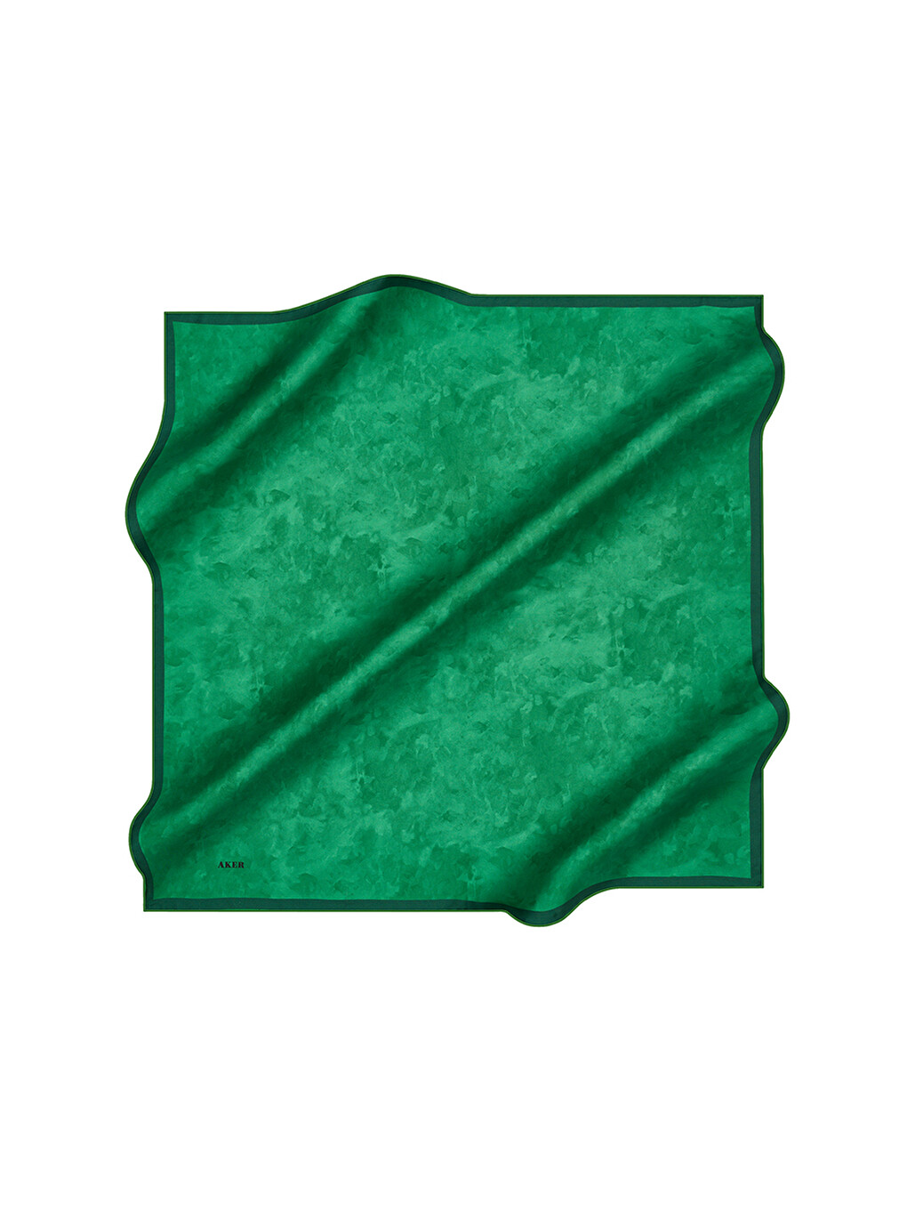 Yeşil 90X90 İpek Krep Saten Eşarp