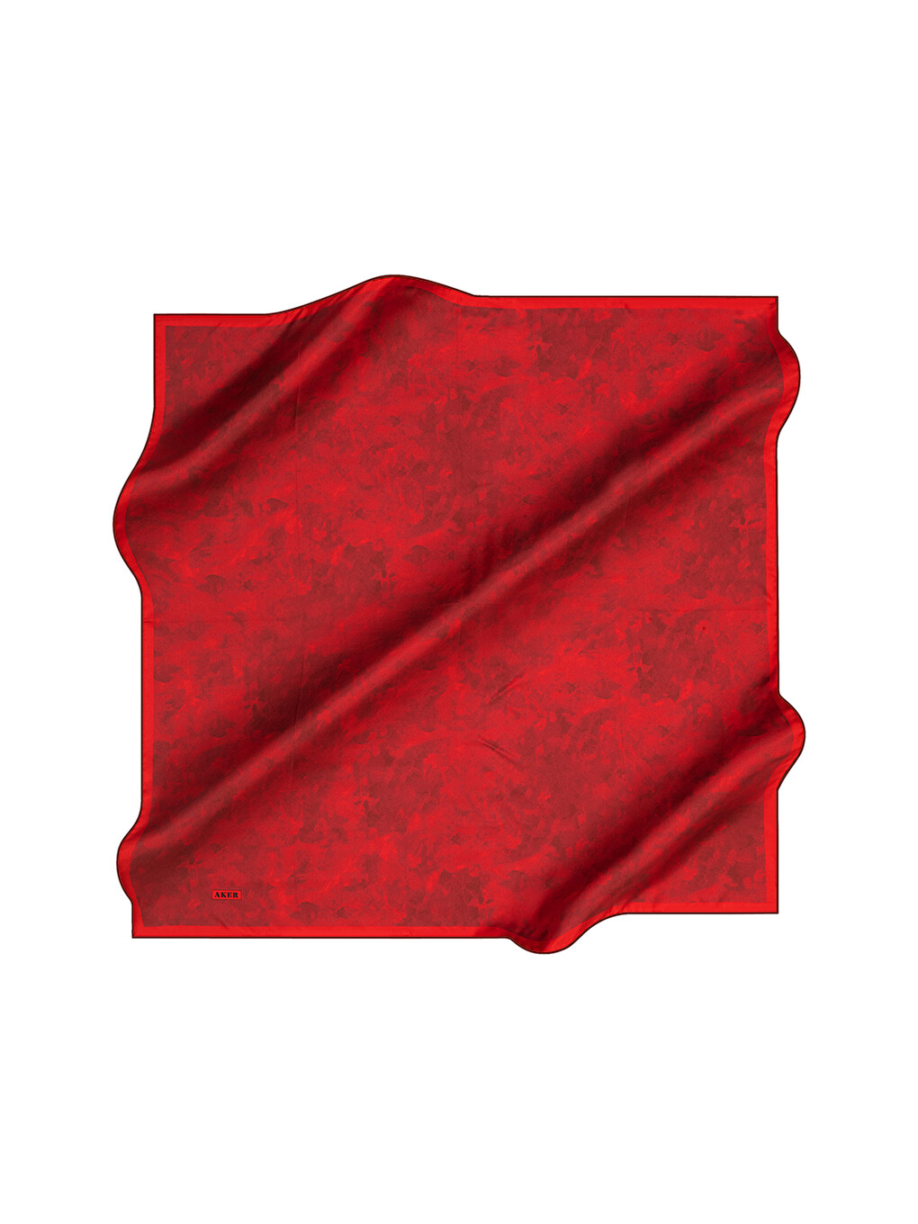Kırmızı 90X90 İpek Krep Saten Eşarp