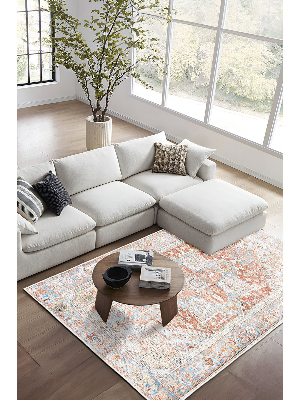 Pembe Dekoratif Özel Tasarım Yıkanabilir İnce Kaymaz Tabanlı Modern Halı KECE FR26-1