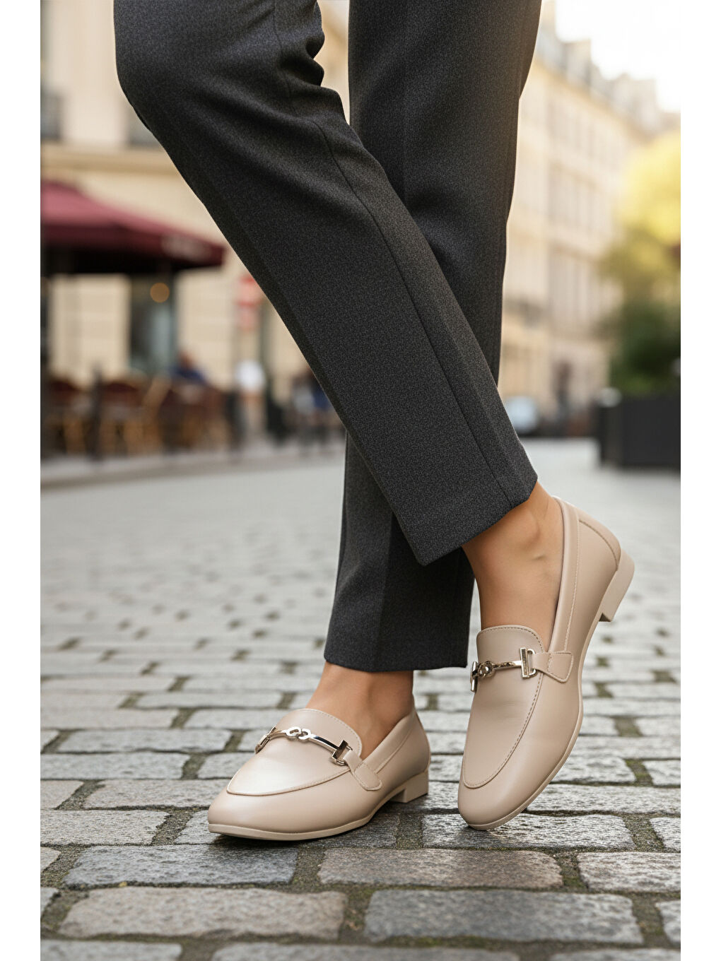 Bej Cilt Hafif Esnek Kadın Casual Ayakkabı 572433 Z