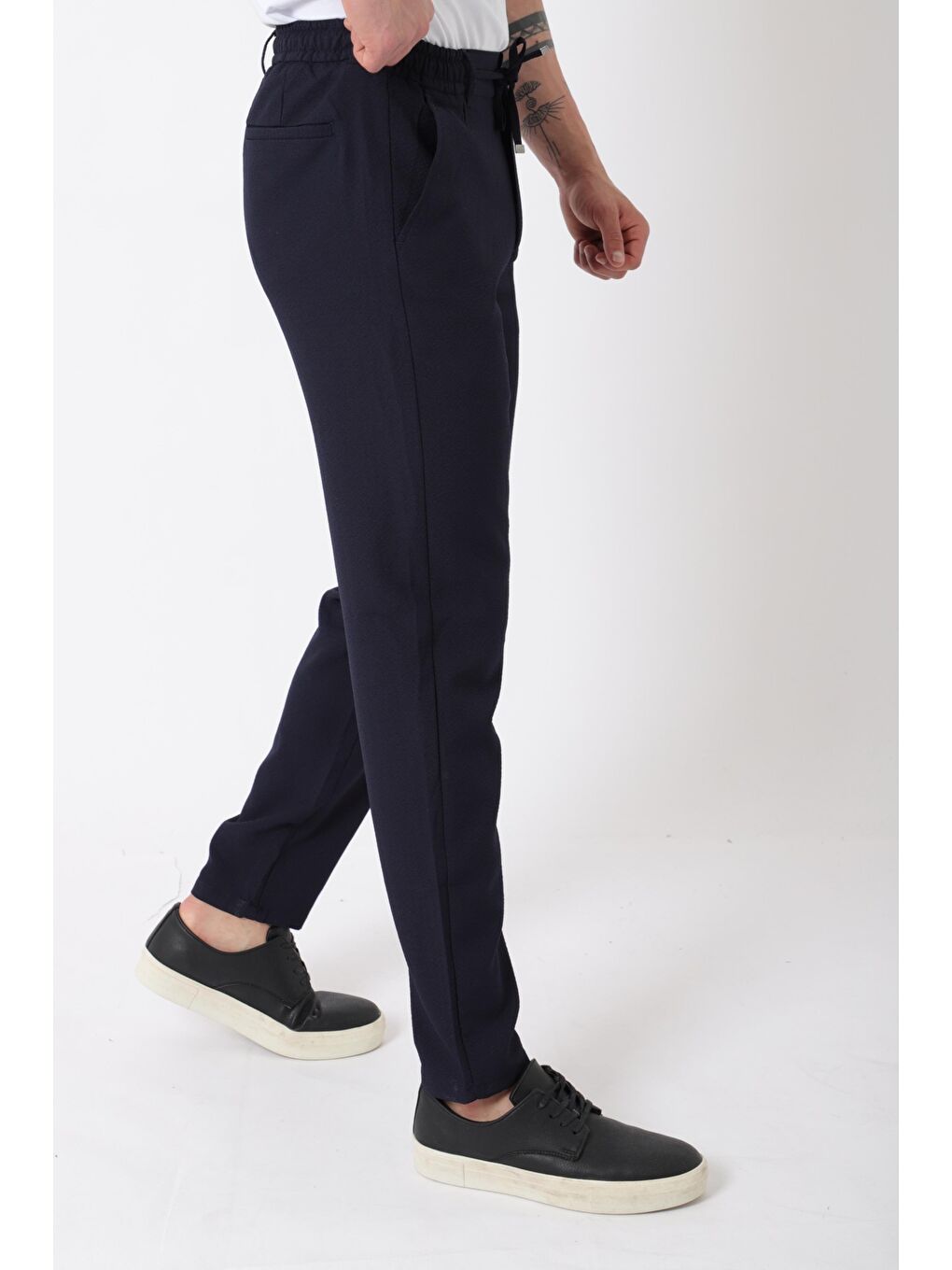 Lacivert Gofret Desen Jogger Pantolon CPT-3_0399-1