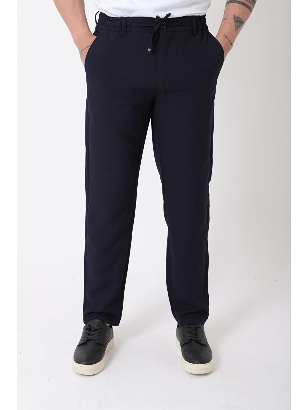 Lacivert Gofret Desen Jogger Pantolon CPT-3_0399-2