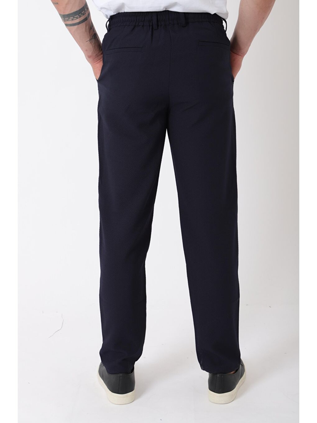 Lacivert Gofret Desen Jogger Pantolon CPT-3_0399-3