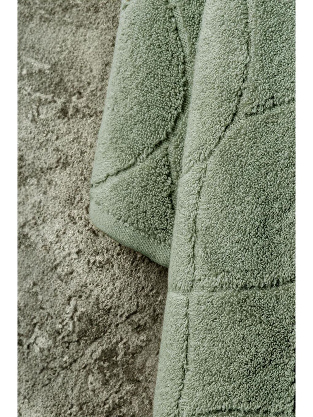 Yeşil Voli Micro Pamuk Banyo Havlusu 70x140 cm-1
