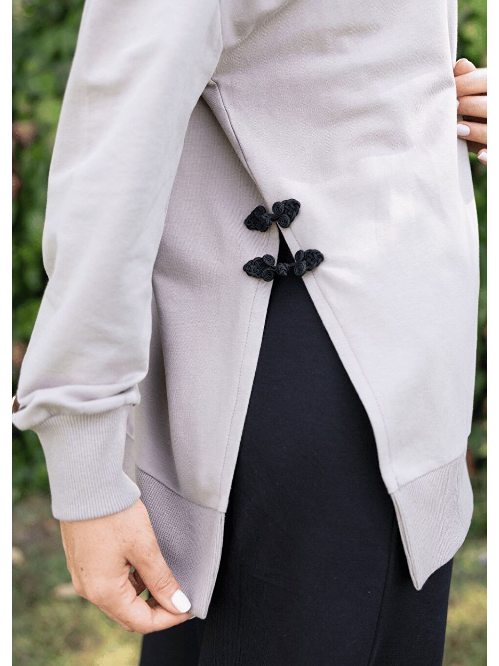 Bej Tesettür Eşofman Üstü - Japon-3