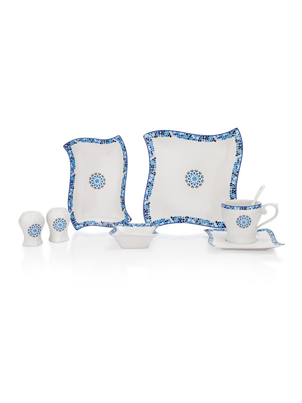 Twist Kahvaltı Takımı-32 Parça-Mavi-3
