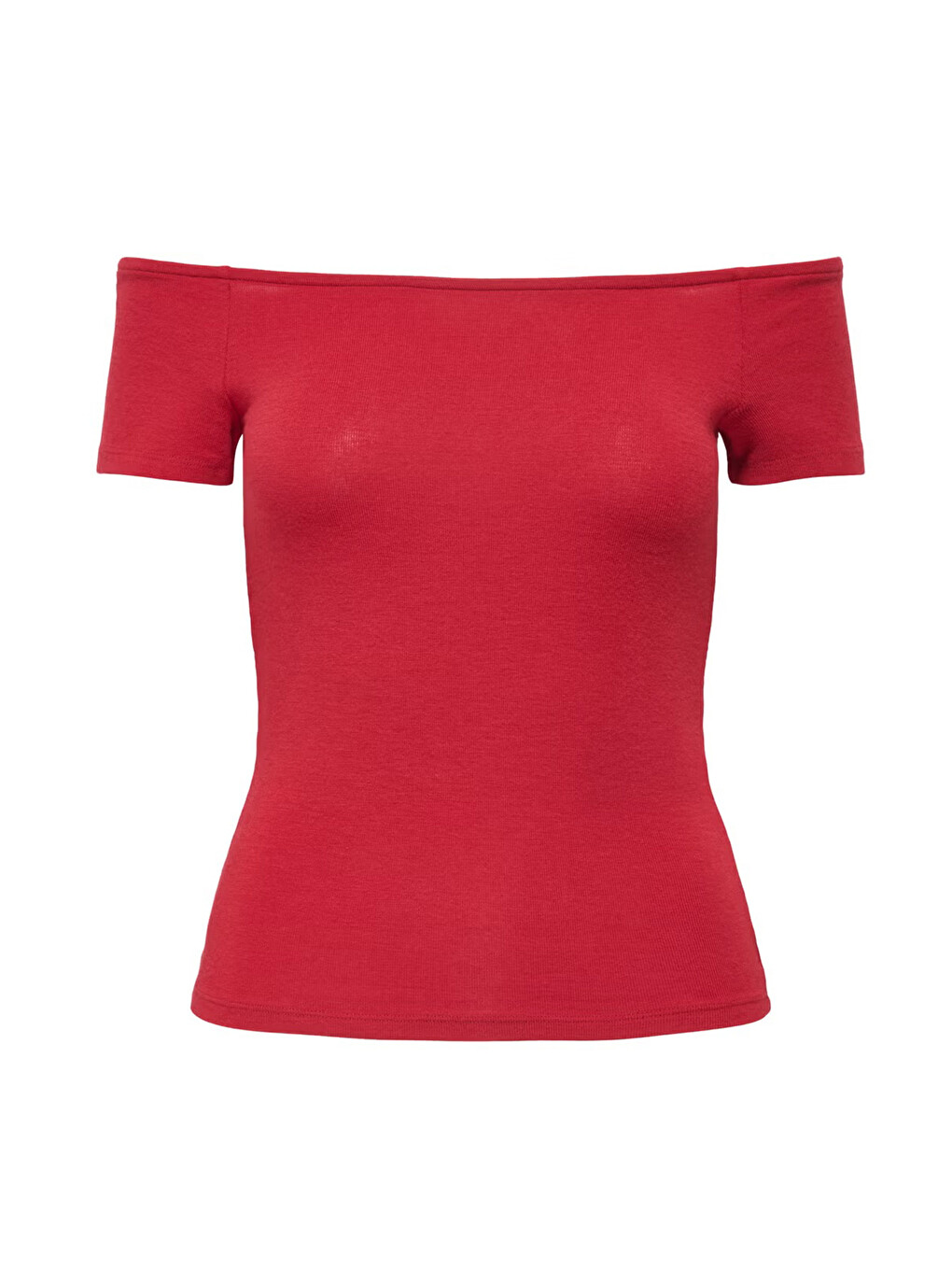 Kırmızı Onlluca Regular Fit Madonna Yaka T Shirt 15369909-4