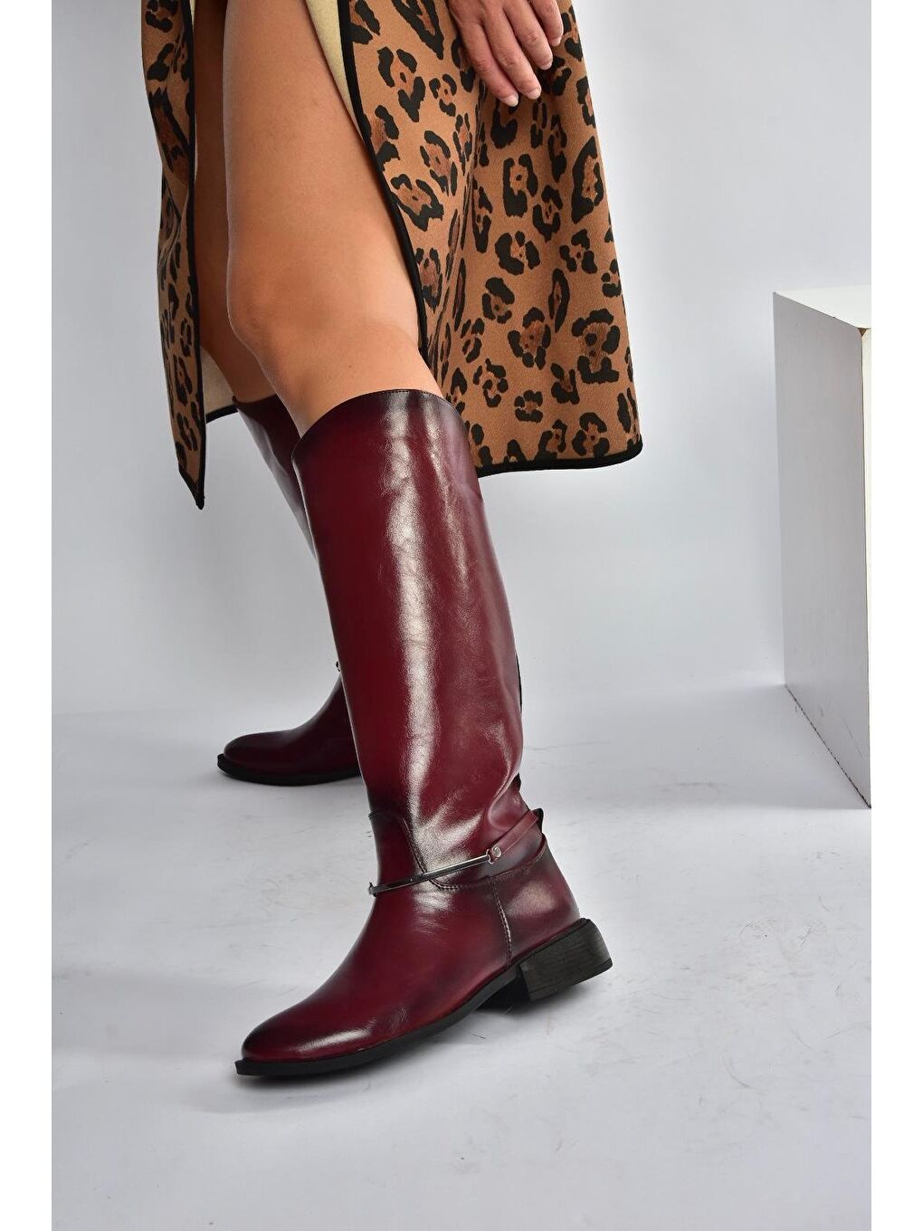 Bordo Kadın Çizme V312361060-2
