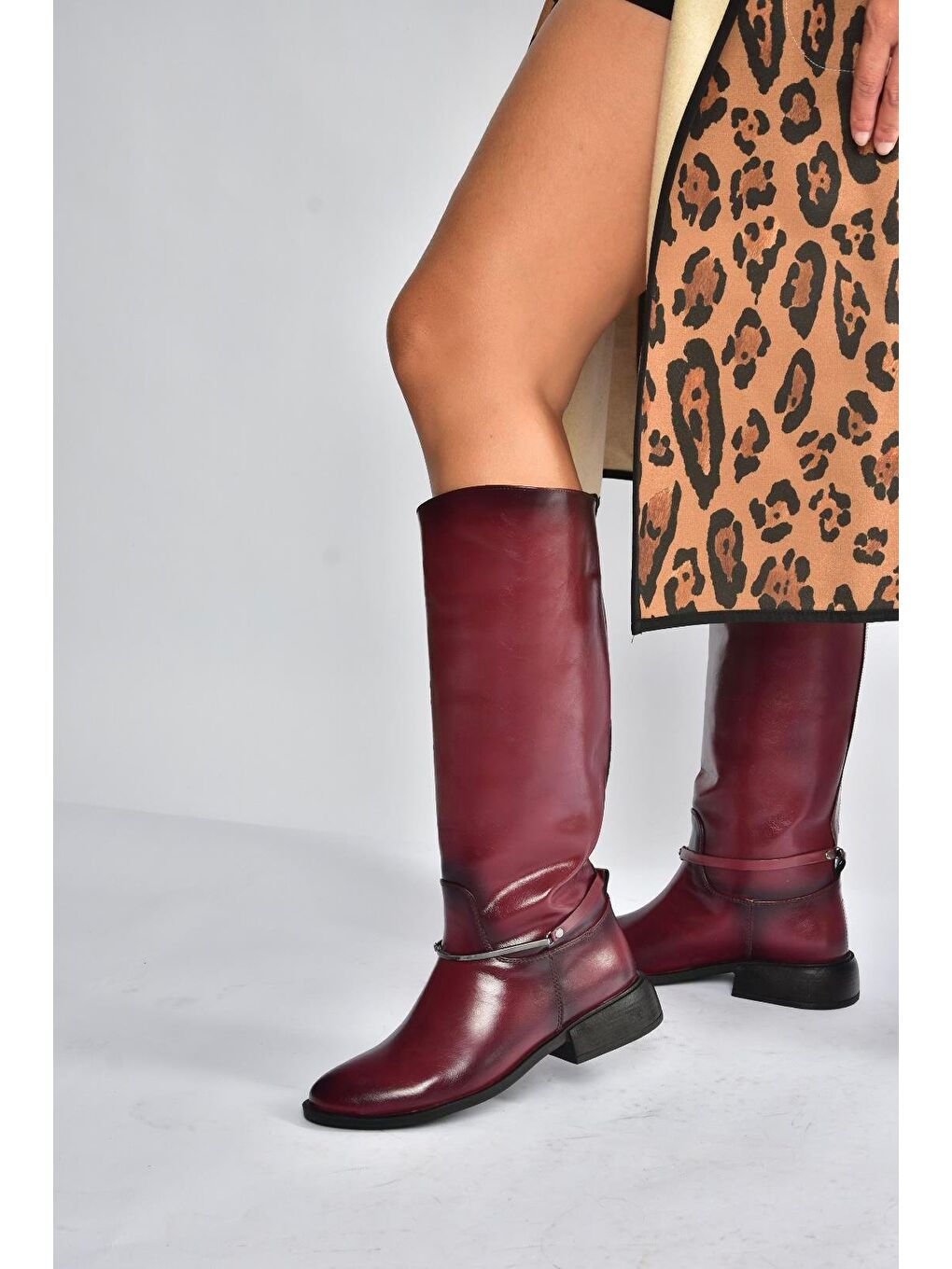 Bordo Kadın Çizme V312361060-3