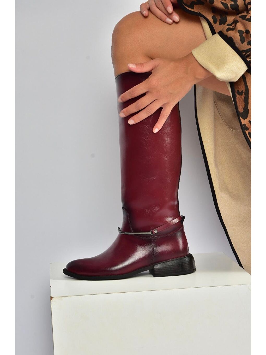 Bordo Kadın Çizme V312361060-4