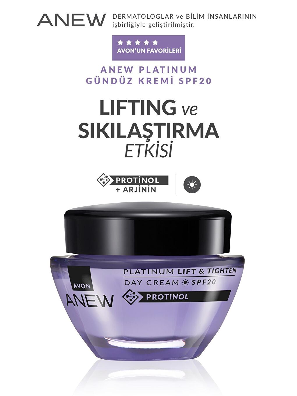 AVON Renksiz Anew Platinum Lift & Tighten Gündüz Kremi SPF20 50 Ml. - 1