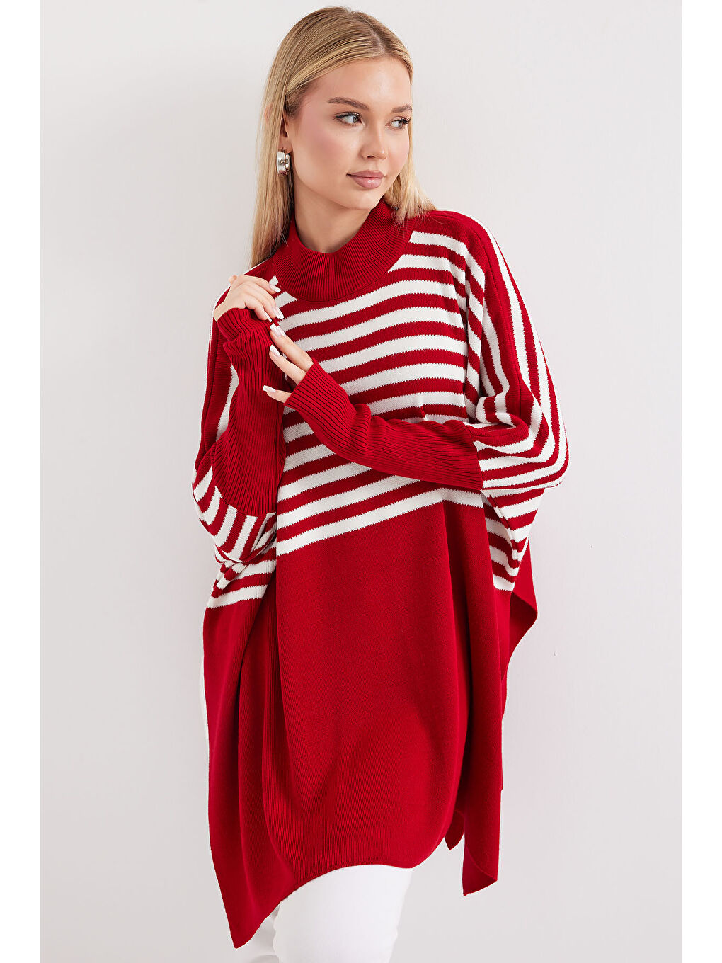 15783 Yırtmaçlı Panço Kazak - F.Bordo-1