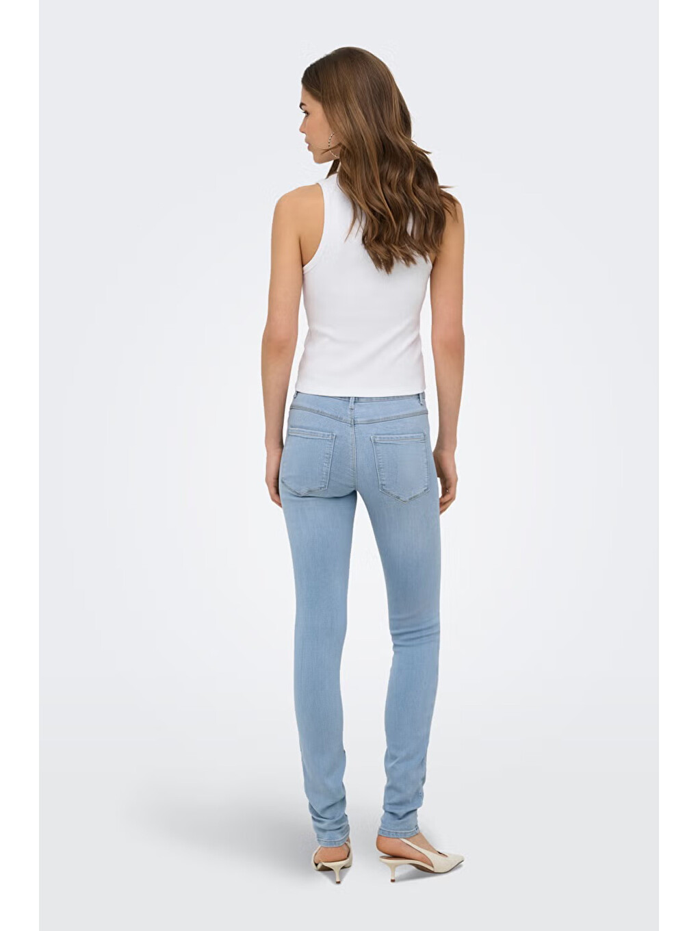 Beyaz Onlval Pamuklu Slim Fit Sıfır Yaka Fitilli Atlet 15381855-3