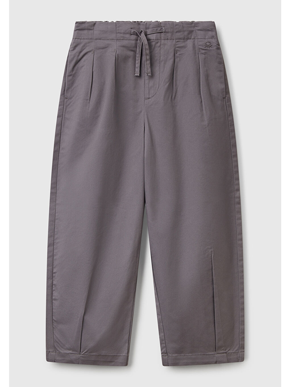 Kız Çocuk Antrasit Büzgü İpli Pile Detaylı Pantolon