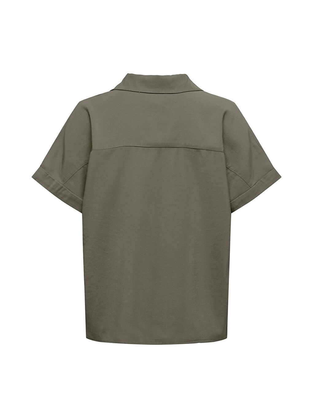 Yeşil Onlaris Loose Fit Klasik Yaka Düğmeli Bluz 15364279-1
